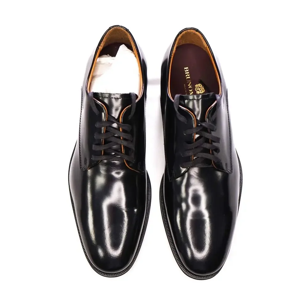 $395 BRUNOMAGLI - Black Leather Derby - 7 M